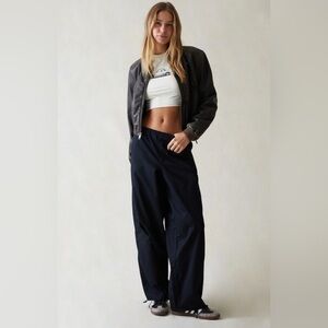 PacSun Black Low Rise Parachute Pants